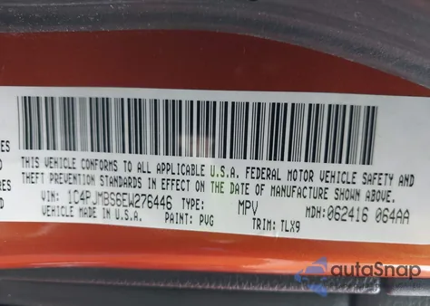 2014 Jeep Cherokee Trailhawk from USA, damaged, VIN 1C4PJMBS6EW276446